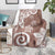 Polynesia Blanket Brown Tribal Turtle Floral Pattern