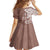Polynesia Family Matching Off The Shoulder Long Sleeve Dress and Hawaiian Shirt Brown Tribal Turtle Floral Pattern