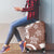 Polynesia Luggage Cover Brown Tribal Turtle Floral Pattern