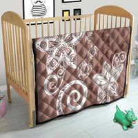 Polynesia Quilt Brown Tribal Turtle Floral Pattern