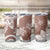 Polynesia Tumbler Cup Brown Tribal Turtle Floral Pattern