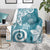 Polynesia Blanket Hippie Blue Tribal Turtle Floral Pattern