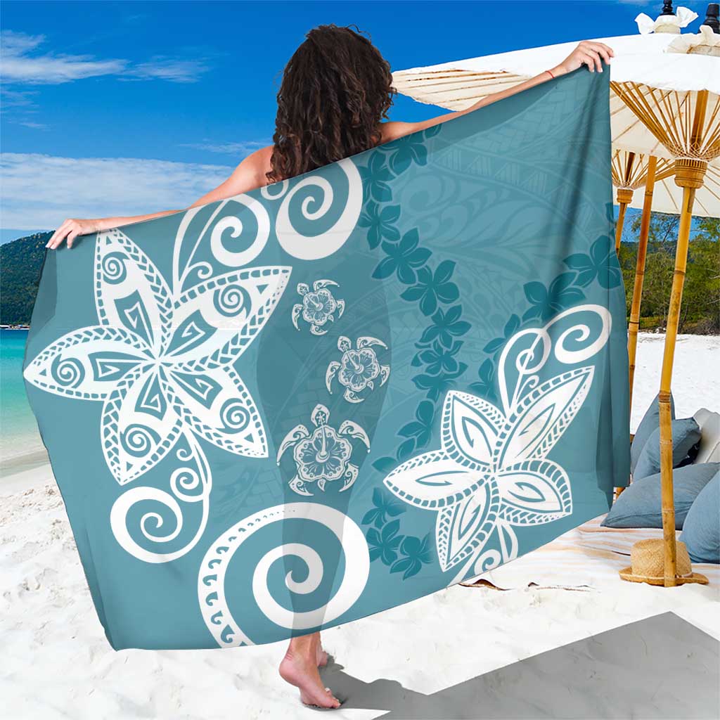 Polynesia Sarong Hippie Blue Tribal Turtle Floral Pattern LT05 One Size 44 x 66 inches Blue - Polynesian Pride