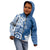 Polynesia Kid Hoodie Blue Tribal Turtle Floral Pattern