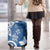 Polynesia Luggage Cover Blue Tribal Turtle Floral Pattern
