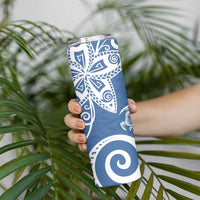 Polynesia Skinny Tumbler Blue Tribal Turtle Floral Pattern
