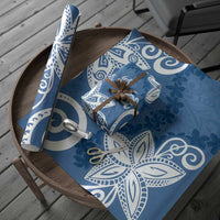Polynesia Wrapping Paper Blue Tribal Turtle Floral Pattern - Polynesian Pride