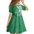 Polynesia Family Matching Off Shoulder Maxi Dress and Hawaiian Shirt Green Tribal Turtle Floral Pattern