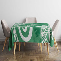 Polynesia Tablecloth Green Tribal Turtle Floral Pattern