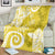 Polynesia Blanket Yellow Tribal Turtle Floral Pattern
