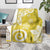 Polynesia Blanket Yellow Tribal Turtle Floral Pattern