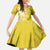 Polynesia Family Matching Off Shoulder Maxi Dress and Hawaiian Shirt Yellow Tribal Turtle Floral Pattern