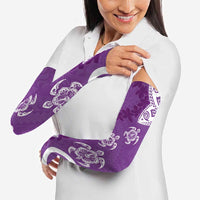 Polynesia Arm Sleeves Purple Tribal Turtle Floral Pattern - Polynesian Pride