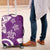 Polynesia Luggage Cover Purple Tribal Turtle Floral Pattern