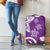 Polynesia Luggage Cover Purple Tribal Turtle Floral Pattern