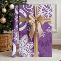 Polynesia Wrapping Paper Purple Tribal Turtle Floral Pattern - Polynesian Pride