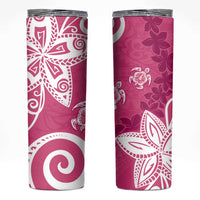 Polynesia Skinny Tumbler Pink Tribal Turtle Floral Pattern