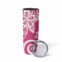 Polynesia Skinny Tumbler Pink Tribal Turtle Floral Pattern