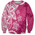 Polynesia Sweatshirt Pink Tribal Turtle Floral Pattern