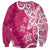Polynesia Sweatshirt Pink Tribal Turtle Floral Pattern
