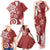 Polynesia Family Matching Tank Maxi Dress and Hawaiian Shirt Red Tribal Turtle Floral Pattern