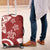 Polynesia Luggage Cover Red Tribal Turtle Floral Pattern