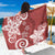 Polynesia Sarong Red Tribal Turtle Floral Pattern