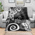 Polynesia Blanket Black Tribal Turtle Floral Pattern