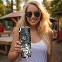 Polynesia Skinny Tumbler Black Tribal Turtle Floral Pattern