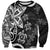 Polynesia Sweatshirt Black Tribal Turtle Floral Pattern
