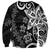 Polynesia Sweatshirt Black Tribal Turtle Floral Pattern