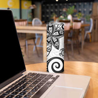 Polynesia Skinny Tumbler White Tribal Turtle Floral Pattern