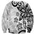 Polynesia Sweatshirt White Tribal Turtle Floral Pattern