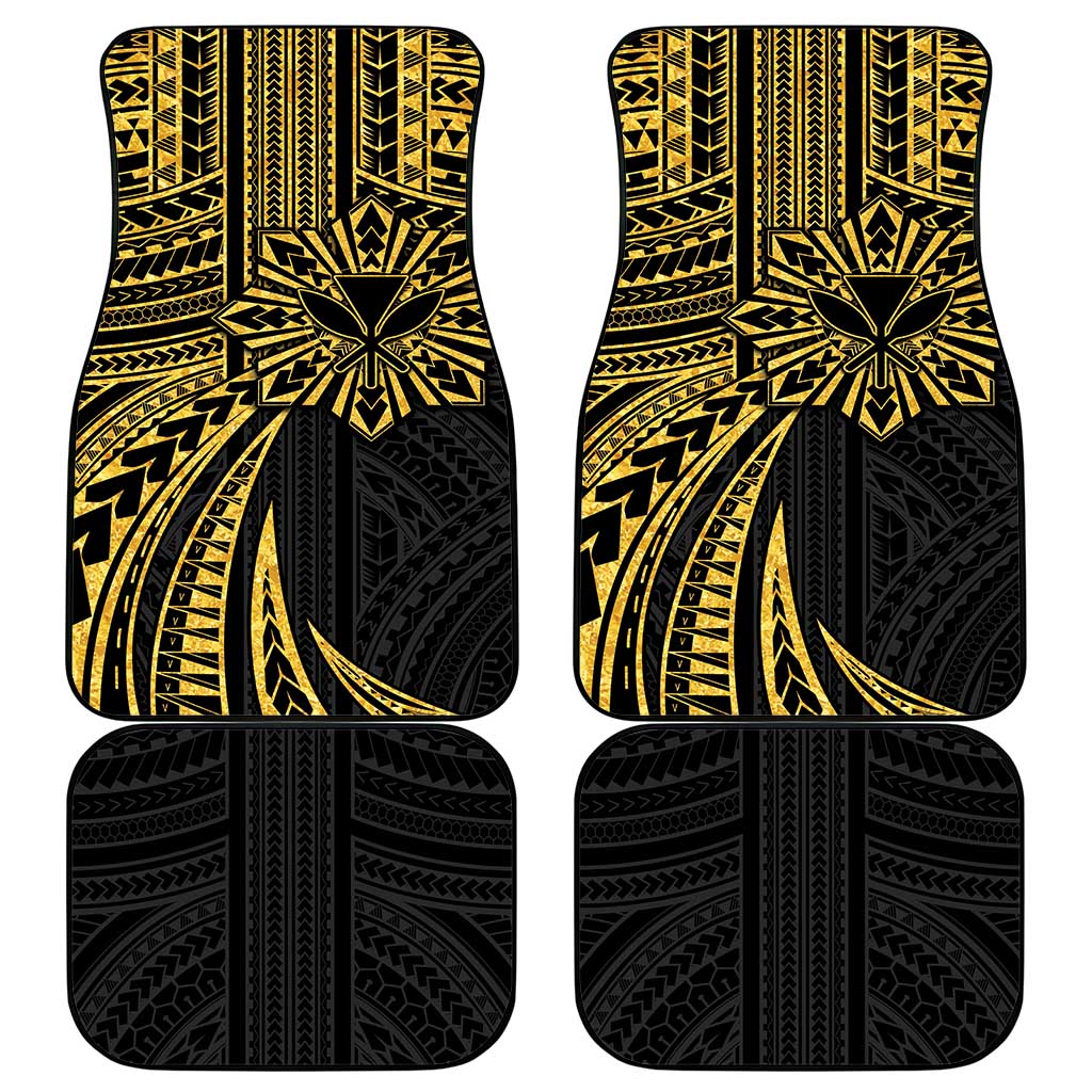 Hawaii And Philippines Car Mats Kanaka Maoli With Tribal Sun Together Gold