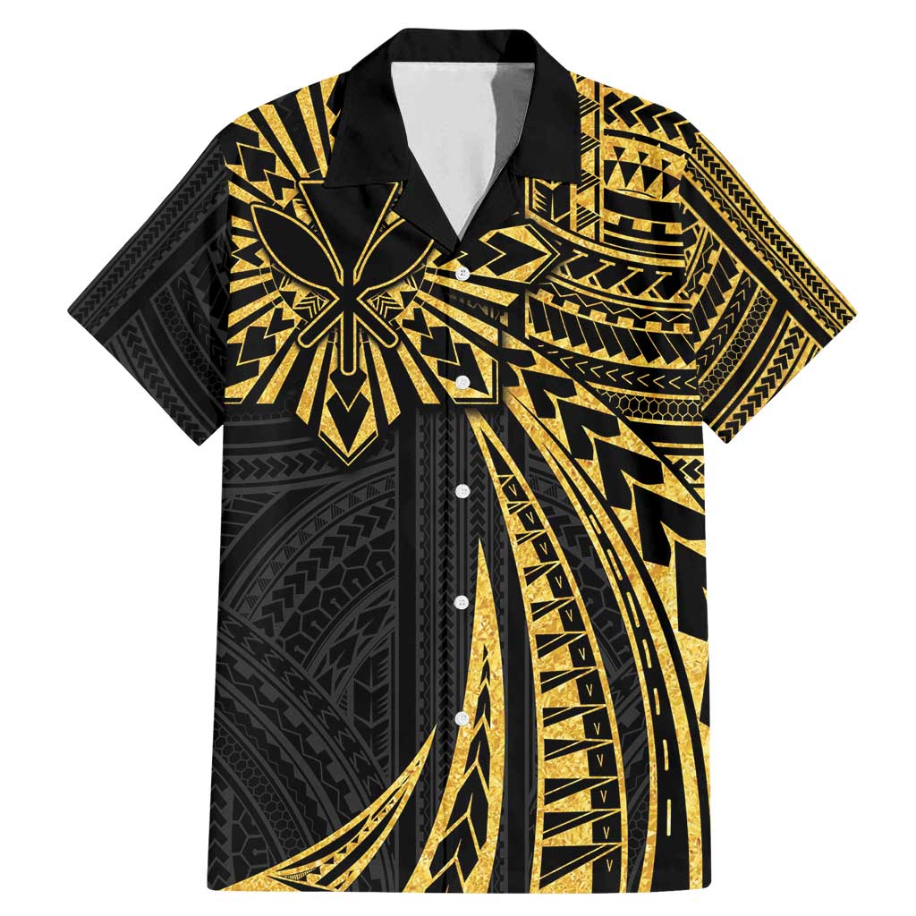 Hawaii And Philippines Family Matching Mermaid Dress and Hawaiian Shirt Kanaka Maoli With Tribal Sun Together Gold