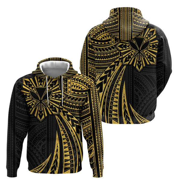(Custom Personalised) Hawaii Hoodie Dress Kakau Kanaka Maoli Combine Polynesian Shark Ver.06 LT14 main image 1