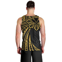 Hawaii And Philippines Men Tank Top Kanaka Maoli With Tribal Sun Together Gold