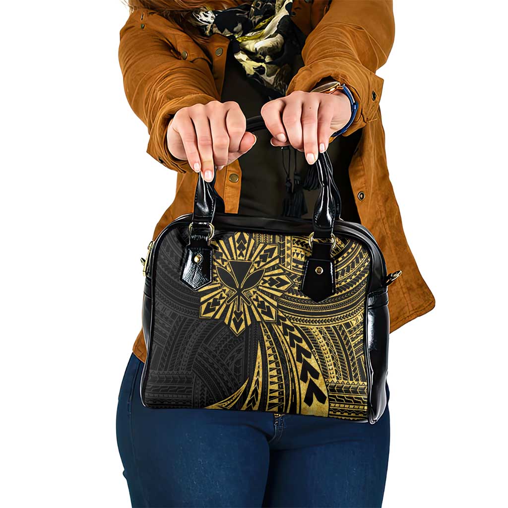 Hawaii And Philippines Shoulder Handbag Kanaka Maoli With Tribal Sun Together Gold LT05 One Size Gold - Polynesian Pride