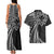 Hawaii And Philippines Couples Matching Tank Maxi Dress and Hawaiian Shirt Kanaka Maoli With Tribal Sun Together Black