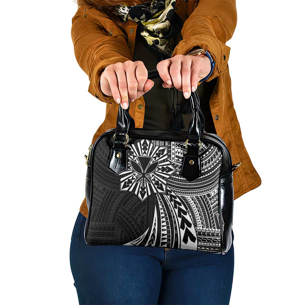 Hawaii And Philippines Shoulder Handbag Kanaka Maoli With Tribal Sun Together Black LT05 One Size Black - Polynesian Pride