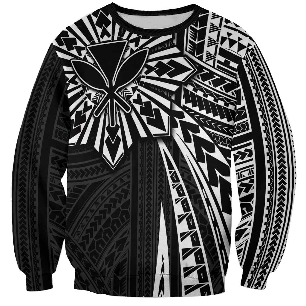 Hawaii And Philippines Sweatshirt Kanaka Maoli With Tribal Sun Together Black LT05 Unisex Black - Polynesian Pride