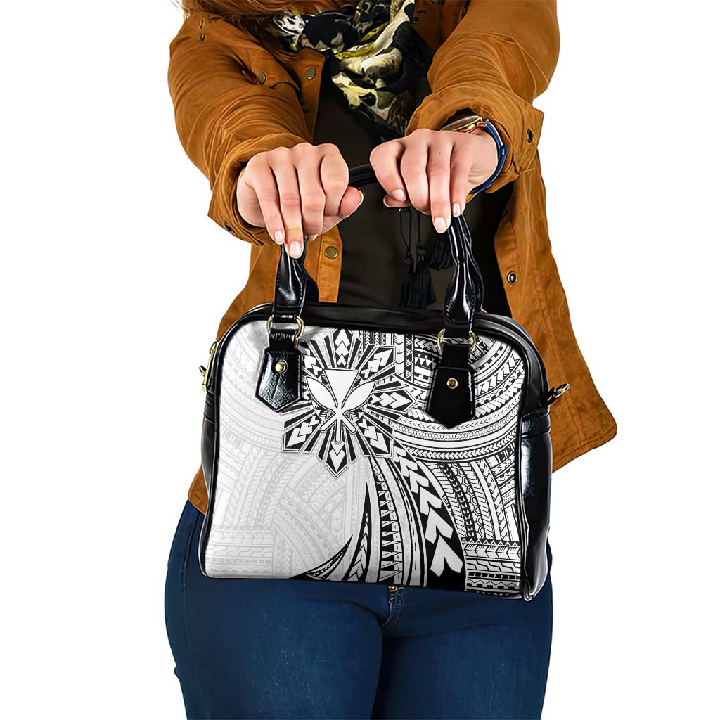 Hawaii And Philippines Shoulder Handbag Kanaka Maoli With Tribal Sun Together White LT05 One Size White - Polynesian Pride