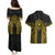 Hawaii And Philippines Together Couples Matching Puletasi and Hawaiian Shirt Polynesian Pattern With Filipino Barong Gold