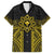 Hawaii And Philippines Together Family Matching Summer Maxi Dress and Hawaiian Shirt Polynesian Pattern With Filipino Barong Gold