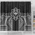 Hawaii And Philippines Together Shower Curtain Polynesian Pattern With Filipino Barong Black