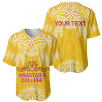 Personalised Anastasis College Baseball Jersey Tonga Ngatu Pattern - Polynesian Pride