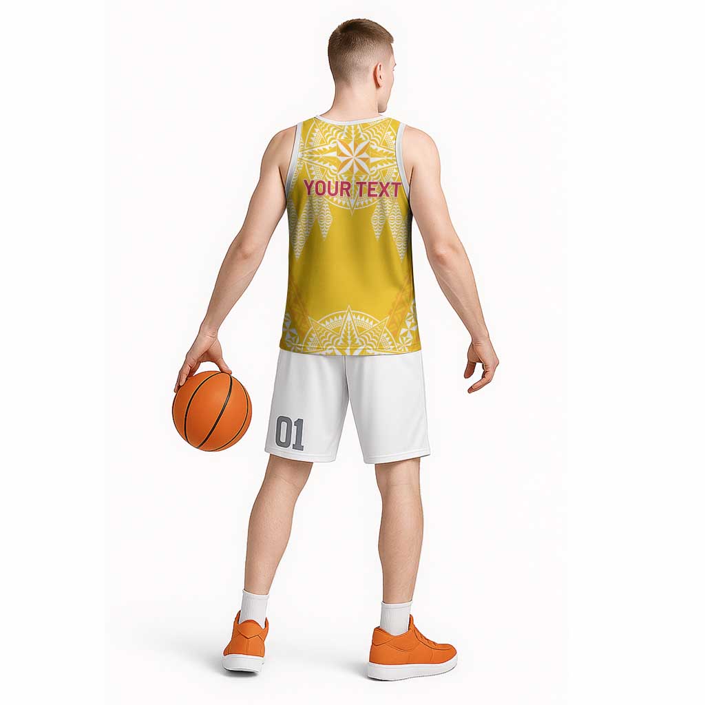 Personalised Anastasis College Basketball Jersey Tonga Ngatu Pattern - Polynesian Pride