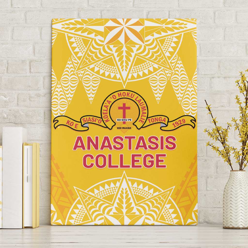 Anastasis College Canvas Wall Art Tonga Ngatu Pattern - Polynesian Pride