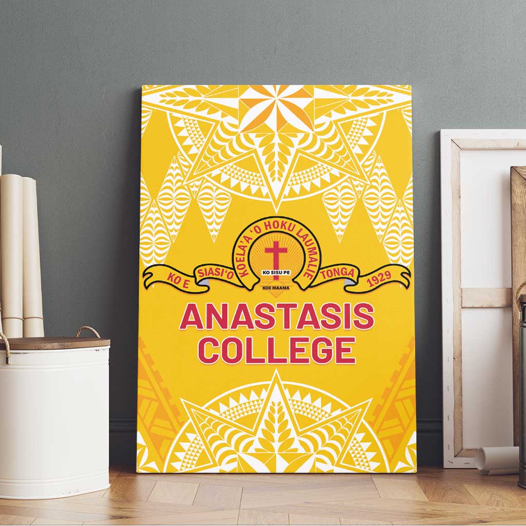 Anastasis College Canvas Wall Art Tonga Ngatu Pattern - Polynesian Pride