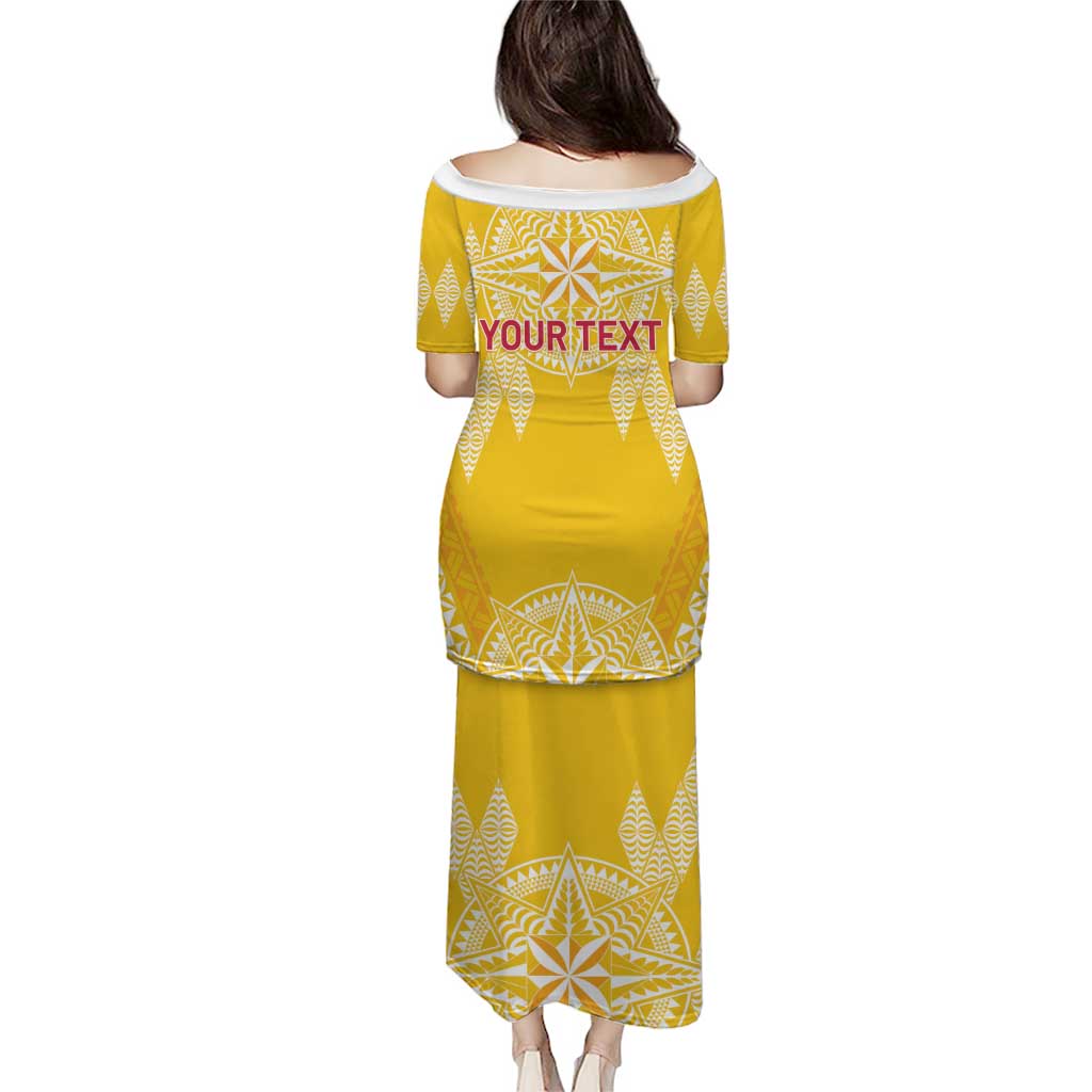 Personalised Anastasis College Family Matching Puletasi and Hawaiian Shirt Tonga Ngatu Pattern - Polynesian Pride